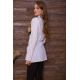 Жіноча сорочка з декором, біло-коричневого кольору, 119R321