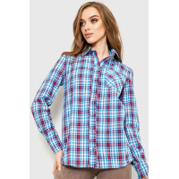 Рубашка женская повседневная в клетку, цвет красно-голубой, 230R2327