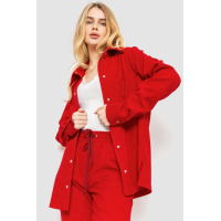 Рубашка женская вельветовая, цвет красный, 102R269