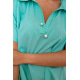 Шифоновая блуза с короткими рукавами мятного цвета 172R24-1