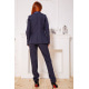 Женский костюм брюки + пиджак, темно-синего цвета, 104R1285