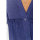 Блуза женская в горох, цвет синий, 102R306