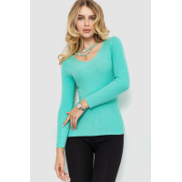 Кофта женская в рубчик, цвет мятный, 204R037