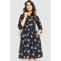 Платье с принтом, цвет черный, 230R037-3