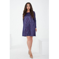 Короткое платье, синего цвета, из люрекса, 153R4052