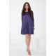Коротка жіноча сукня, синього кольору, з люрексу, 153R4052