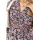 Платье шифоновое с цветочным принтом, цвет розово-черный, 214R6112-1