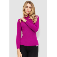 Стильный женский гольф в рубчик, цвет фуксия, 204R001