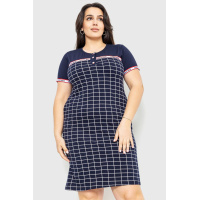 Платье в клетку повседневное, цвет темно-синий, 231R6404
