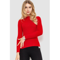 Водолазка женская однотонная, цвет красный, 204R019