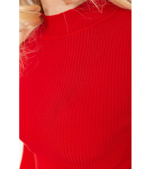 Водолазка женская однотонная, цвет красный, 204R019