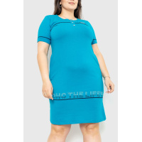 Платье повседневное домашнее, цвет темно-бирюзовый, 231R6272
