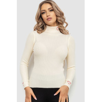 Гольф женский в рубчик, цвет кремовый, 204R051