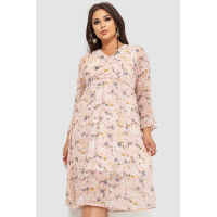 Платье шифоновое, цвет пудровый, 204R1876-1