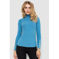 Гольф женский в рубчик, цвет джинс, 204R036