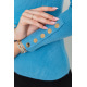 Гольф женский в рубчик, цвет джинс, 204R036