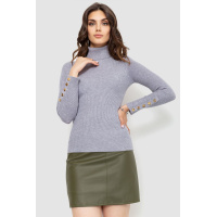 Гольф женский в рубчик, цвет серый, 204R036