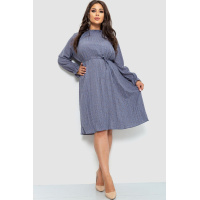 Платье шифоновое свободного кроя, цвет джинс, 204R701-1
