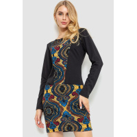 Платье прямого кроя, цвет черный, 201R6008