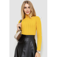 Гольф женский однотонный, цвет горчичный, 204R056