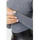 Водолазка жіноча в рубчик, колір сірий, 204R044