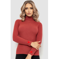 Гольф женский однотонный, цвет темно-коралловый, 204R052