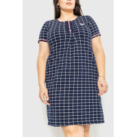 Платье повседневноев клетку, цвет темно-синий, 231R6616