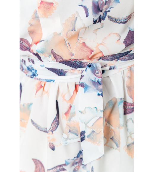 Платье с принтом, цвет молочно-персиковый, 230R006-8