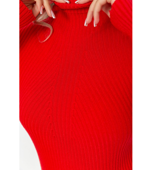 Гольф жіночий в рубчик, колір червоний, 204R047