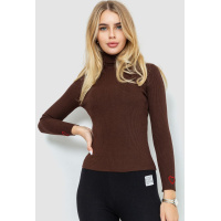 Гольф женский в рубчик, цвет шоколадный, 204R051