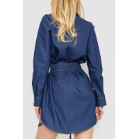 Платье-рубашка с поясом, цвет темно-синий, 102R342