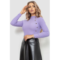 Водолазка женская в рубчик, цвет сиреневый, 204R045