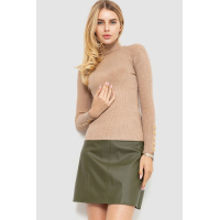 Гольф женский в рубчик, цвет бежевый, 204R036