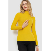 Гольф женский в рубчик, цвет горчичный, 204R036