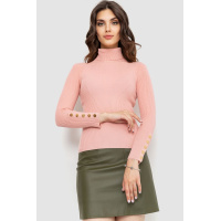 Гольф женский в рубчик, цвет светло-розовый, 204R036