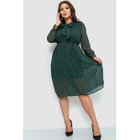 Платье шифоновое, цвет темно-зеленый, 204R721-1