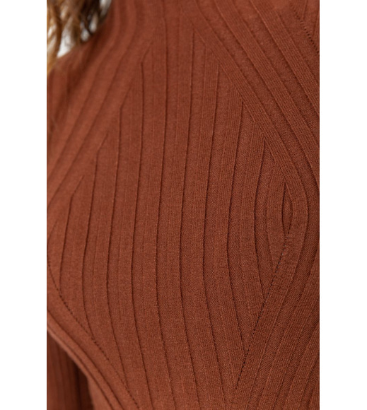 Гольф жіночий однотонний, колір коричневий, 204R038