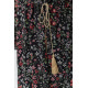 Сукня шифонова, колір чорно-рожевий, 204R1876