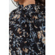 Сукня шифонова з принтом, колір чорно-бежевий, 204R201-1