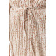 Платье свободного кроя шифоновое, цвет бежево-коричневый, 204R701