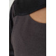 Коротка сукня з рукавом 3/4, і вставками зі шкірзаму, колір Темно-сірий, 102R082