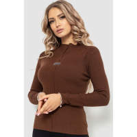 Гольф женский трикотажный, цвет шоколадный, 204R008