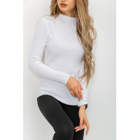 Гольф женский в рубчик, цвет белый, 221R8868-1