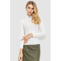 Водолазка женская трикотажная, цвет белый, 204R035