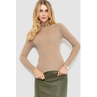 Водолазка женская трикотажная, цвет бежевый, 204R035
