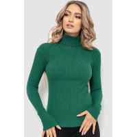 Гольф женский в рубчик, цвет зеленый, 204R047