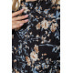 Платье свободного кроя с цветочным принтом, цвет черно-бежевый, 204R201