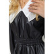 Сукня Нарядна з екошкіри, колір чорний, 214R3889