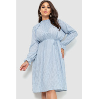 Платье шифоновое свободного кроя, цвет голубой, 204R701-1