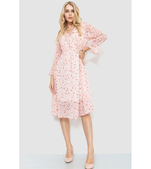Платье шифоновое, цвет розовый, 204R1876